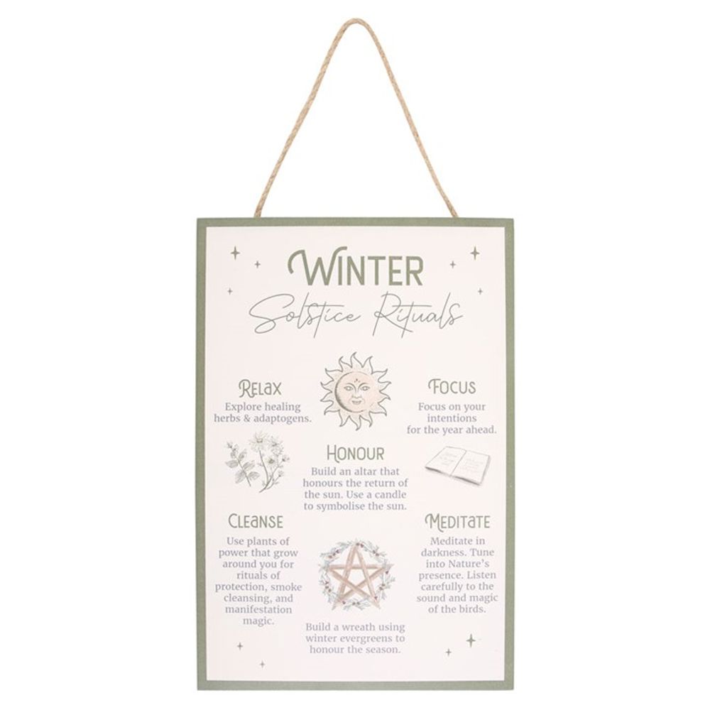 30cm Winter Solstice Rituals MDF Hanging Sign